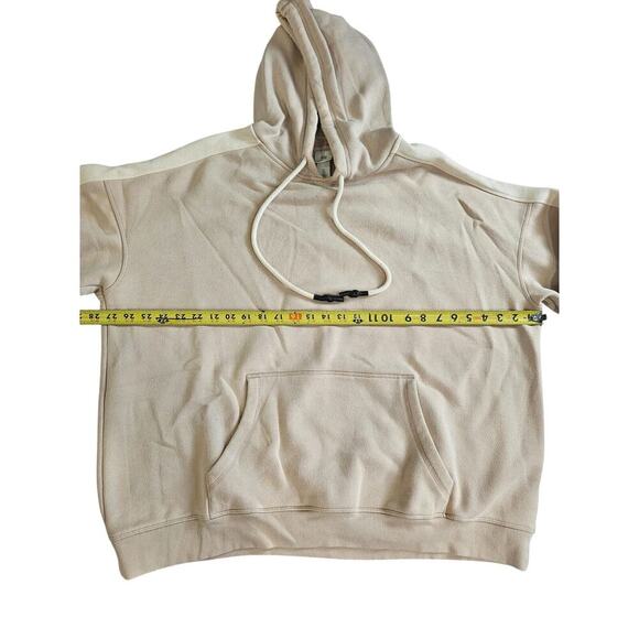 H & M Tan Oversized Hoodie Sweatshirt Cozy Large - Picture 4 of 7